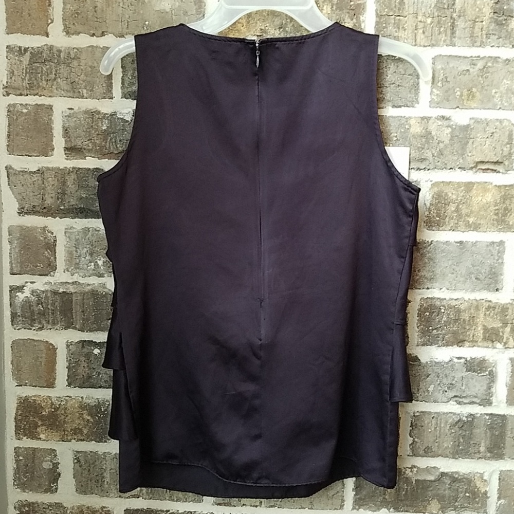 💥❤Gap Purple Ruffle Cascade Top - Picture 3 of 4